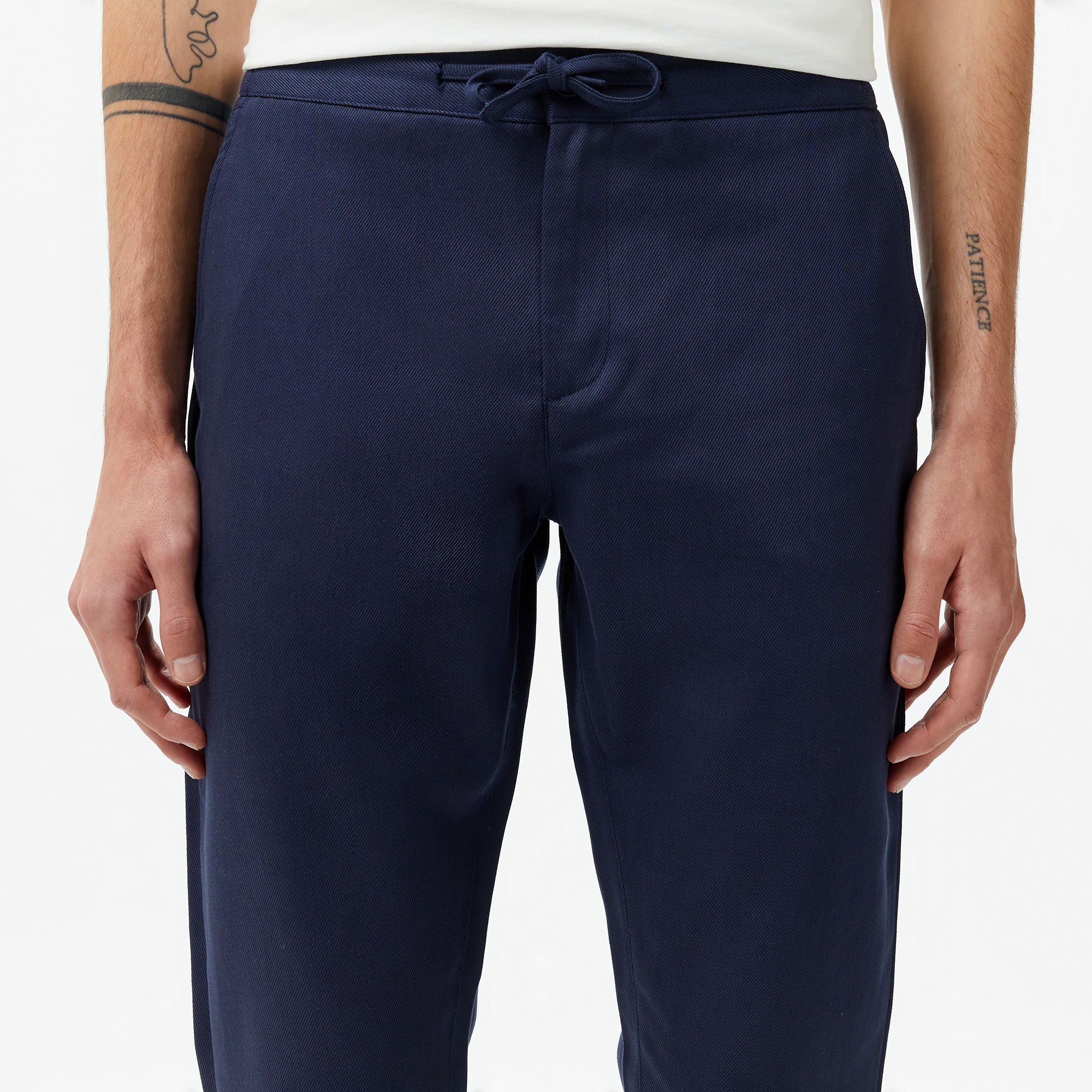 Erkek Straight Fit Chino Lacivert Pantolon