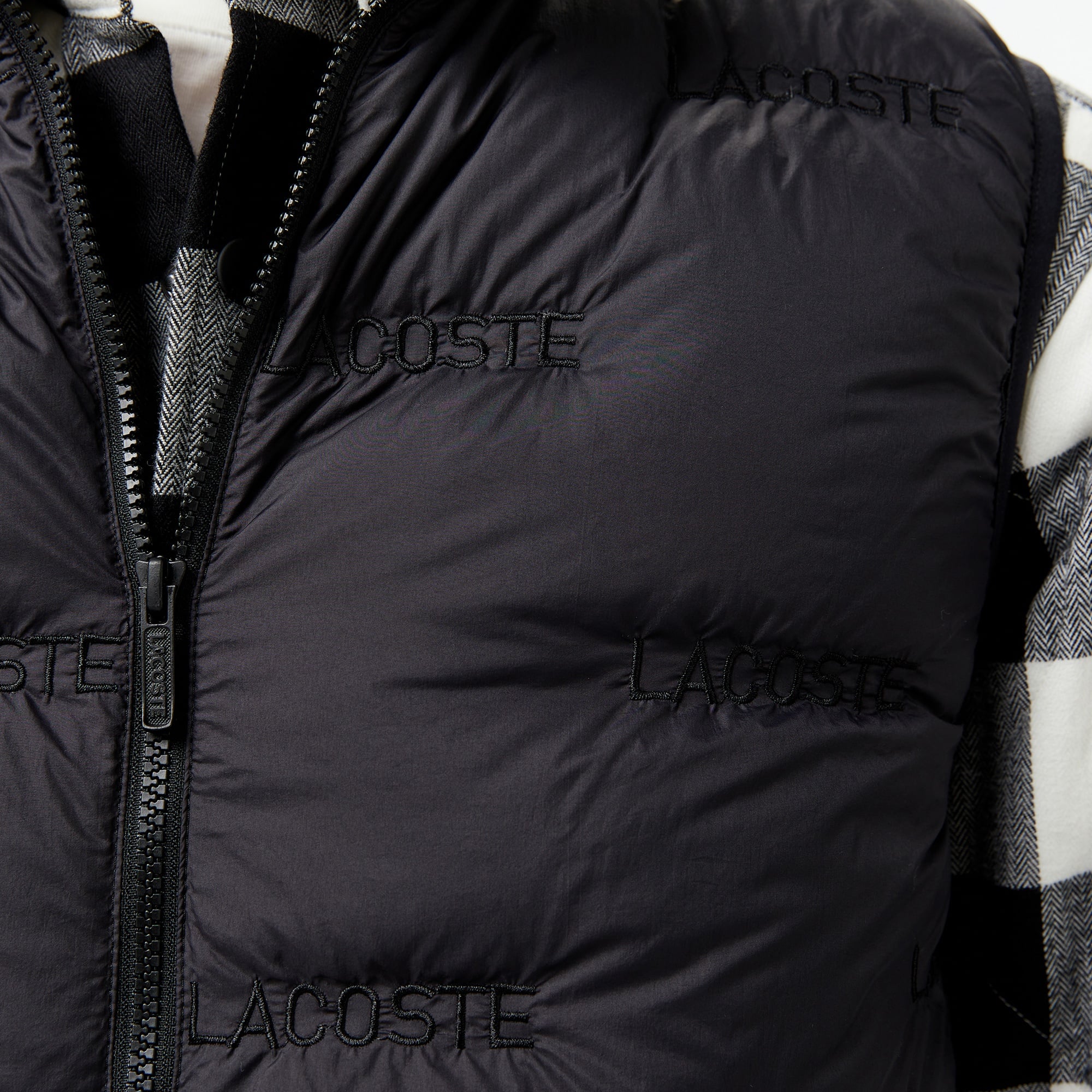 Erkek Dik Yaka Kapitone Siyah Yelek