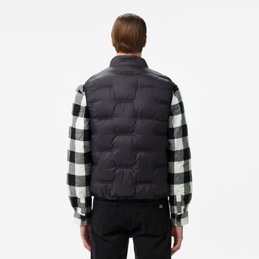  Erkek Dik Yaka Kapitone Siyah Yelek