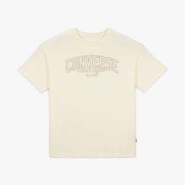  Converse Kadın Baskılı Krem T-Shirt
