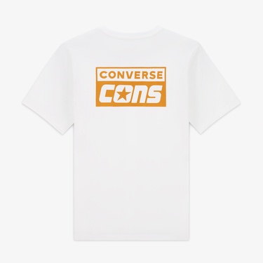  Converse Grafik Baskılı Erkek Beyaz T-Shirt