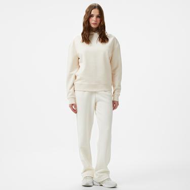  Calvin Klein Hero Logo Kadın Krem Hoodie