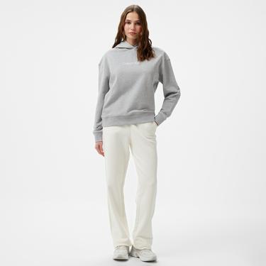  Calvin Klein Hero Logo Kadın Gri Hoodie