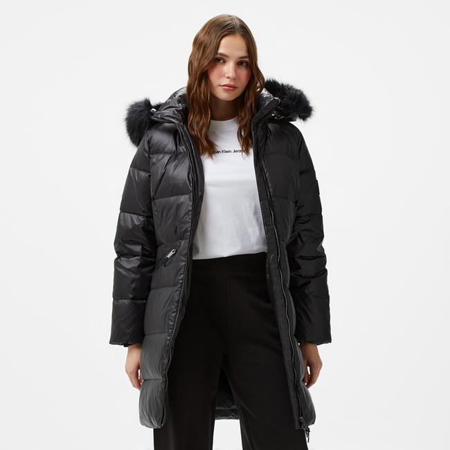  Calvin Klein Padded Real Down Kadın Siyah Mont