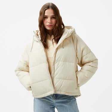  Tommy Hilfiger Jeans Vail Puffer Kadın Bej Ceket