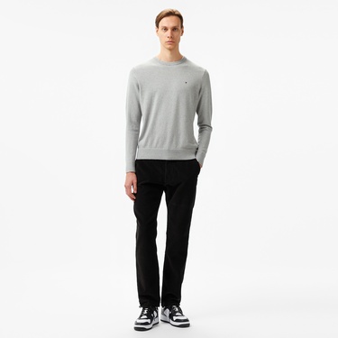  Tommy Hilfiger Pima Crew Neck Erkek Gri Kazak