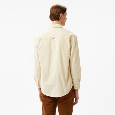  Tommy Hilfiger Jeans Corduroy Shırt Erkek Bej Gömlek