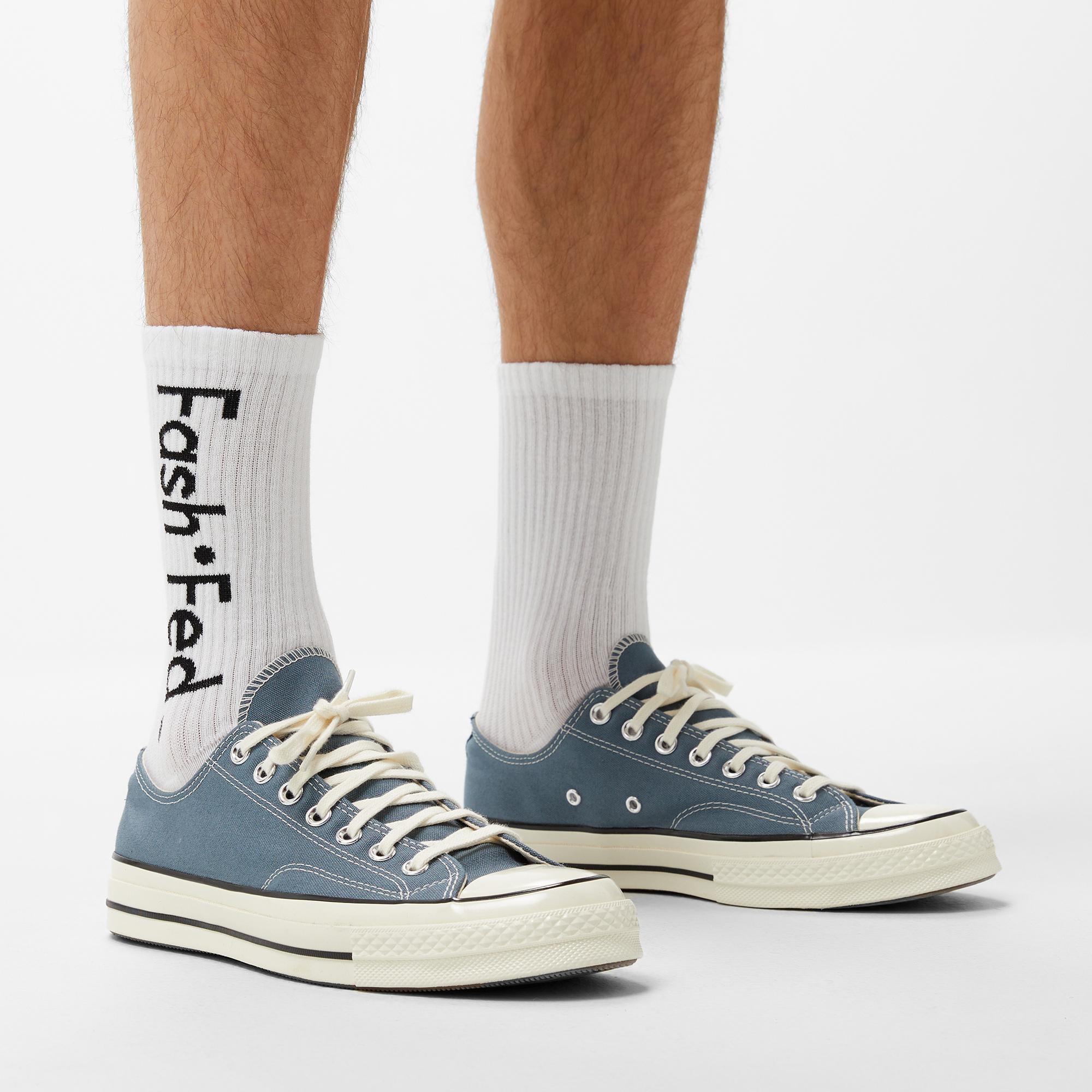 Fashfed Erkek Beyaz Çorap