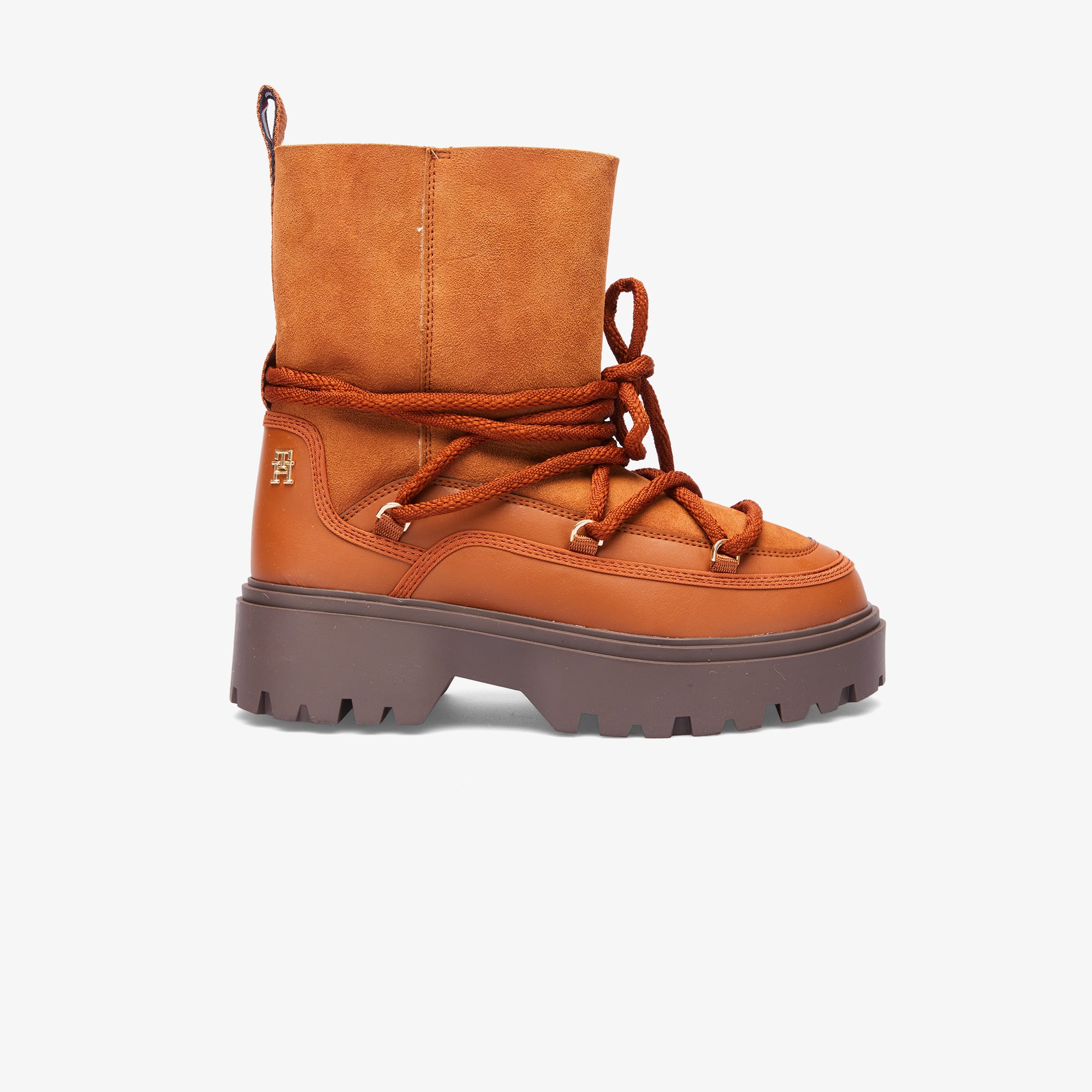 Tommy Hilfiger Tommy Hilfiger Real Shearlıng Lace-Up Snowboot Kadın Kahverengi Yağmur Botu | FashFed Kahverengi - 2. görsel