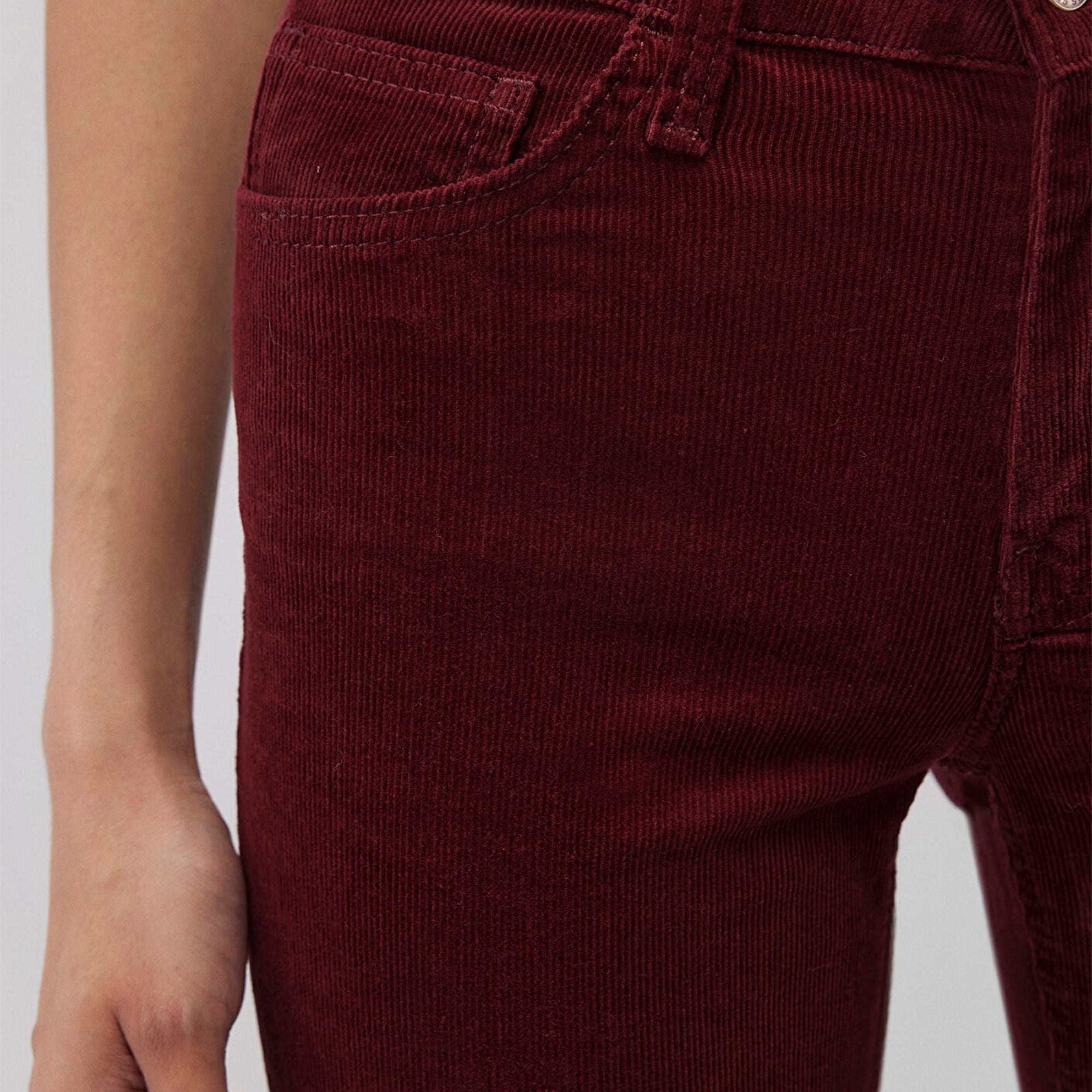 Mavi Molly Bordo Kadife Pantolon 1013689467