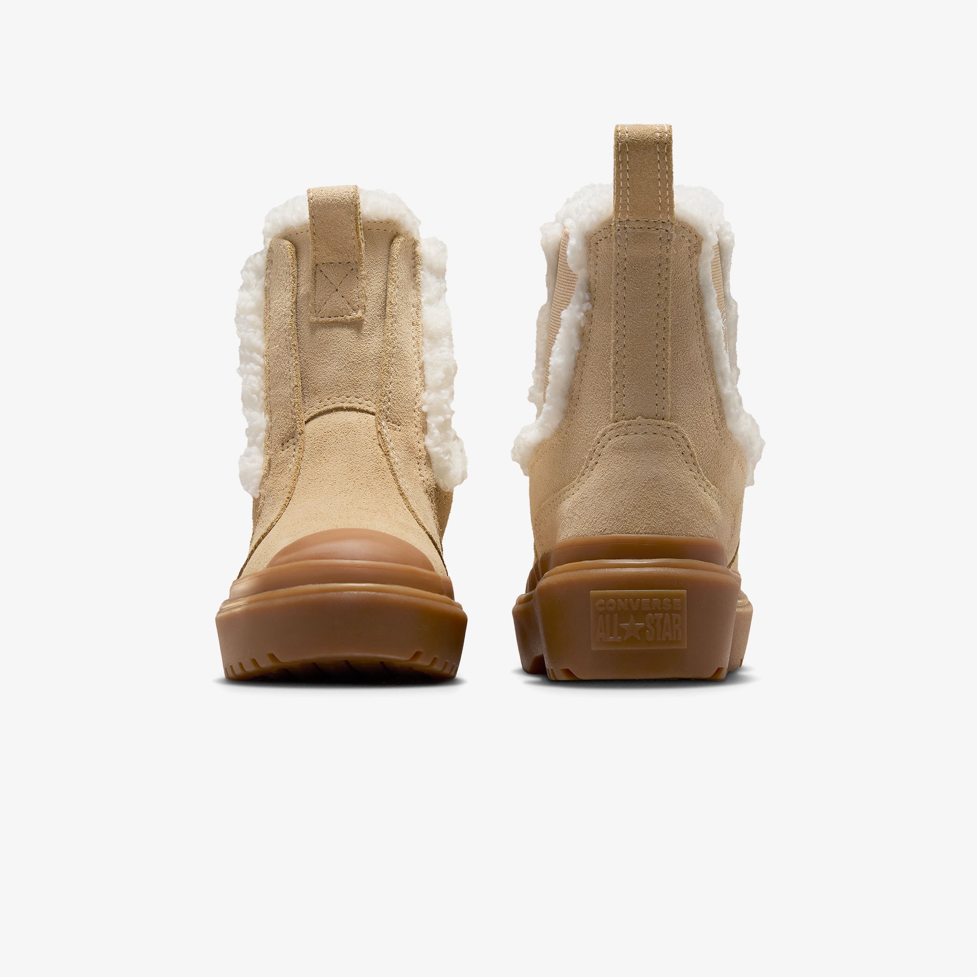Converse Converse Kahverengi Chuck Taylor All Star Chelsea Lugged Çocuk Bej Süet Platform Bot | FashFed Kahverengi - 3. görsel
