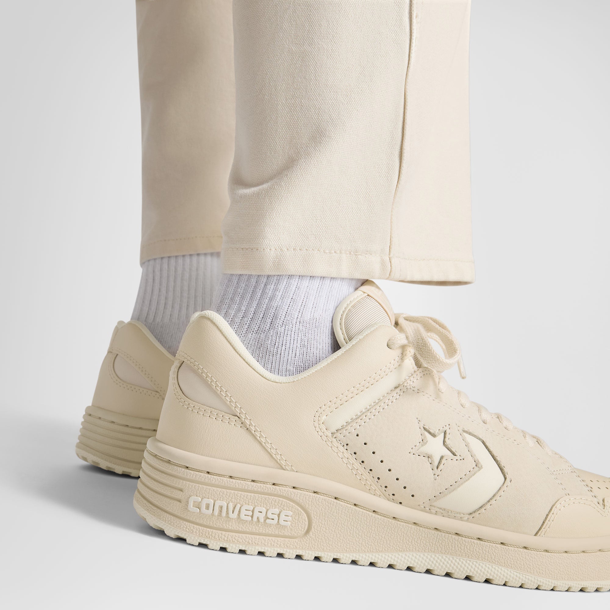 Converse Weapon Unisex Krem Deri Sneaker