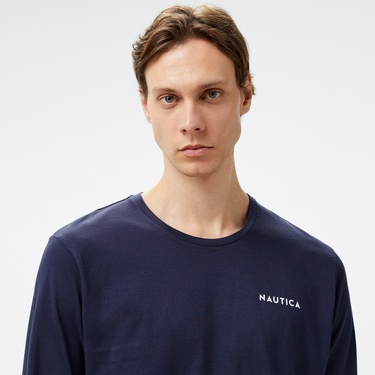  Nautica Erkek Lacivert Uzun Kollu T-Shirt