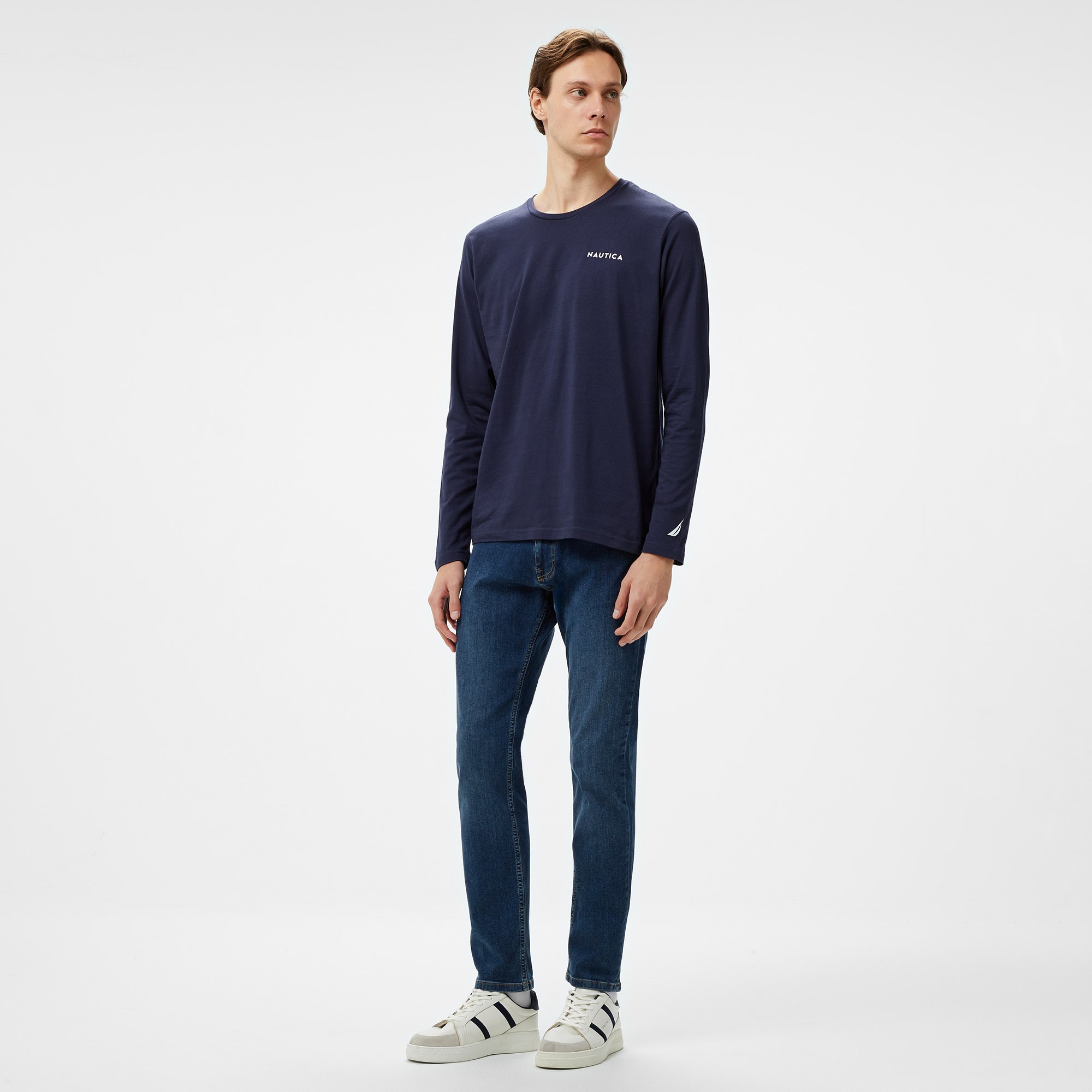 Nautica Erkek Lacivert Uzun Kollu T-Shirt