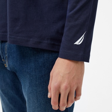  Nautica Erkek Lacivert Uzun Kollu T-Shirt