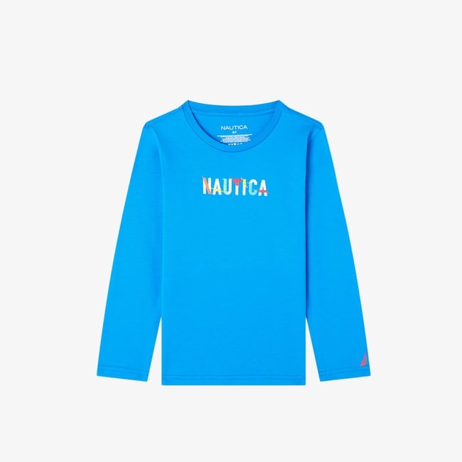  Nautica Erkek Çocuk Mavi Uzun Kollu T-Shirt