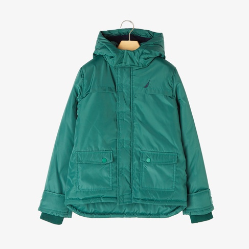  Nautica Erkek Çocuk Yeşil Kapüşonlu Mont