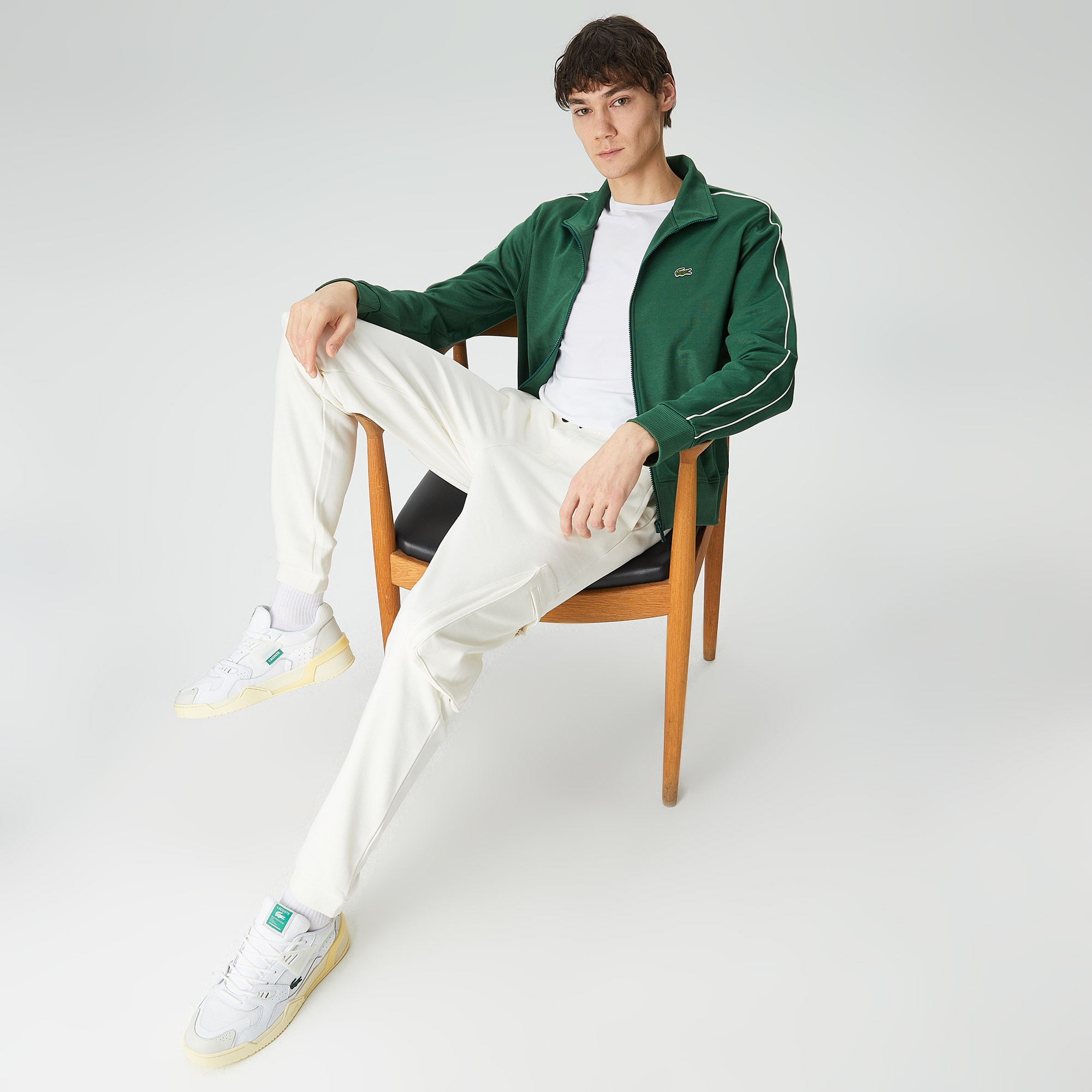 Lacoste Erkek Regular Fit Fermuarlı Koyu Yeşil Sweatshirt