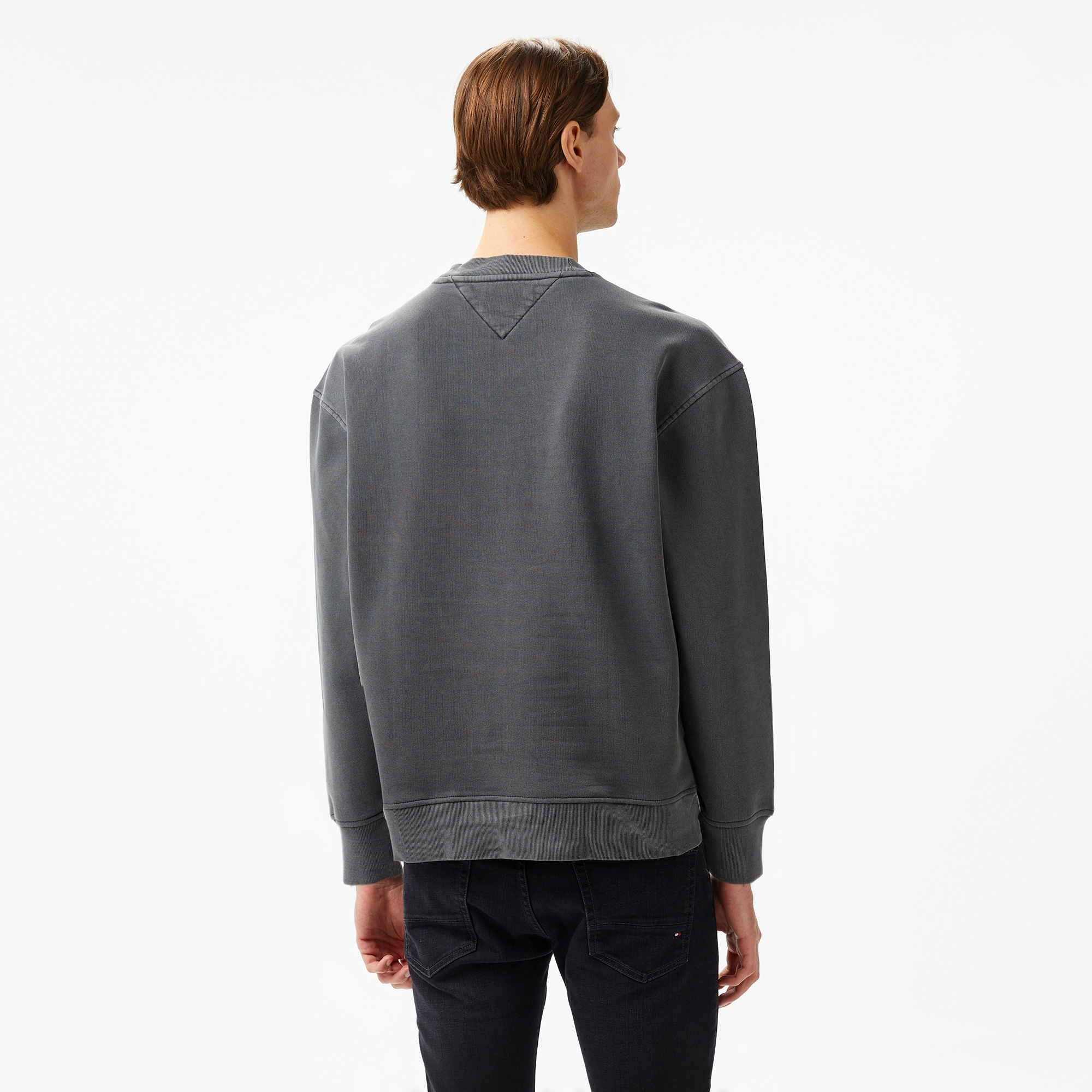 Tommy Hilfiger Jeans Tj Varsity Crew Erkek Gri Sweatshirt