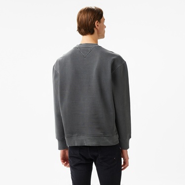 Tommy Hilfiger Jeans Tj Varsity Crew Erkek Gri Sweatshirt