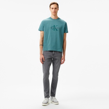  Calvin Klein Jeans Chenılle Monologo Erkek Mint Yeşili T-Shirt