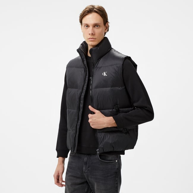  Calvin Klein Jeans Essentials Down Erkek Siyah Yelek