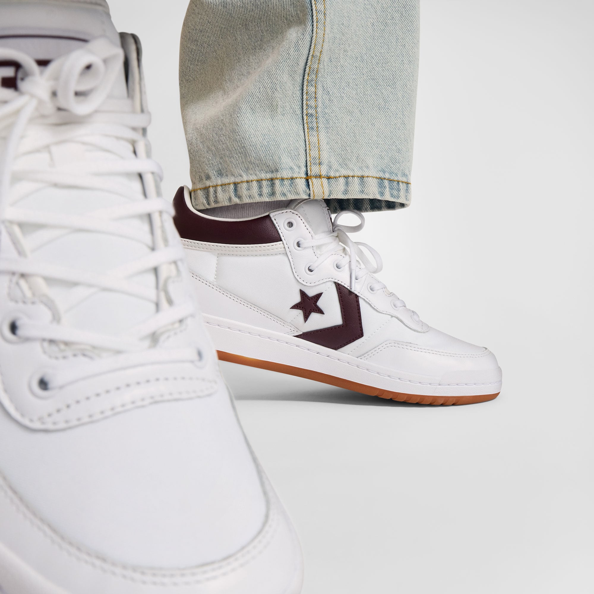 Converse Fastbreak Pro Unisex Beyaz Deri Sneaker - Görsel 10