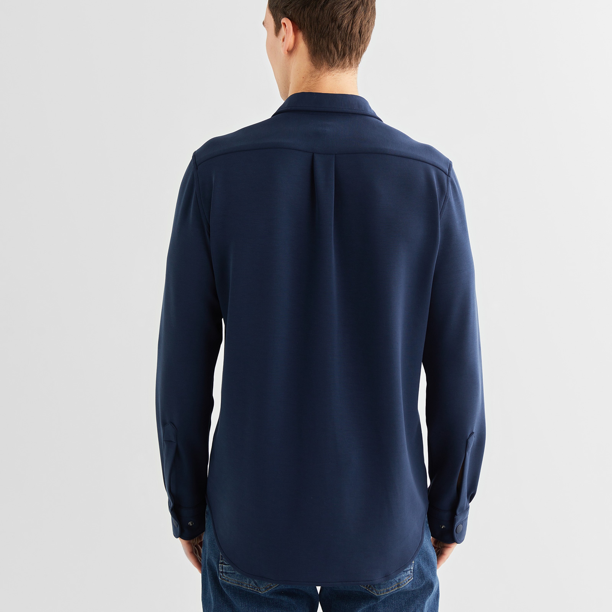 GANT Erkek Lacivert Regular Fit Logolu Gömlek