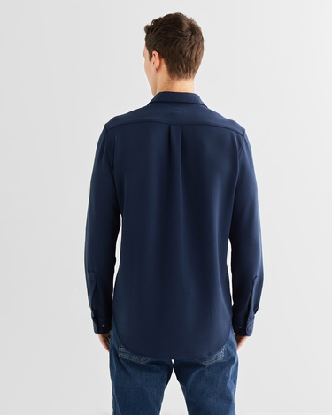  GANT Erkek Lacivert Regular Fit Logolu Gömlek