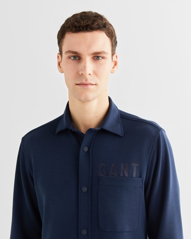  GANT Erkek Lacivert Regular Fit Logolu Gömlek