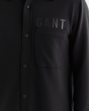  GANT Erkek Siyah Regular Fit Logolu Gömlek
