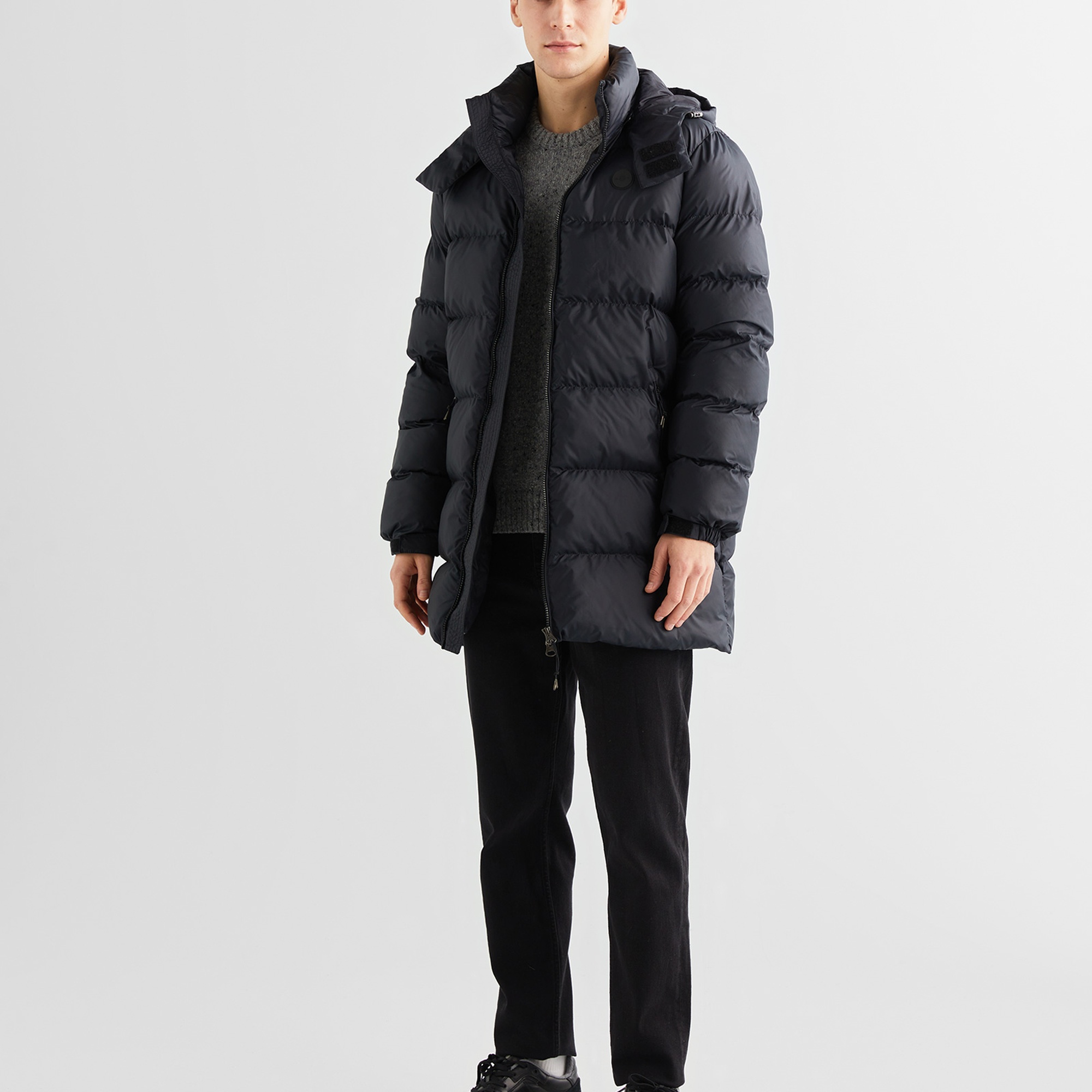 GANT Erkek Siyah Kapüşonlu Mont