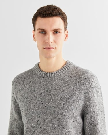  GANT Erkek Gri Regular Fit Bisiklet Yaka Kazak