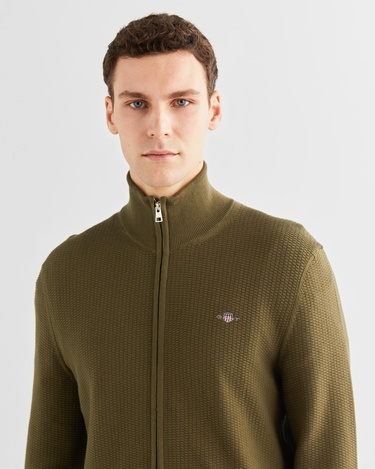 GANT Erkek Yeşil Regular Fit Fermuarlı Hırka
