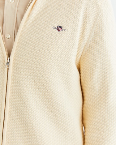  GANT Erkek Krem Regular Fit Fermuarlı Hırka