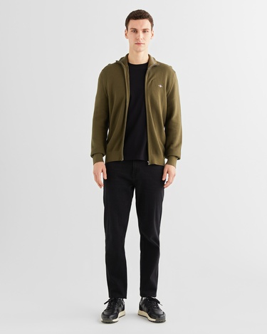 GANT Erkek Yeşil Regular Fit Fermuarlı Hırka