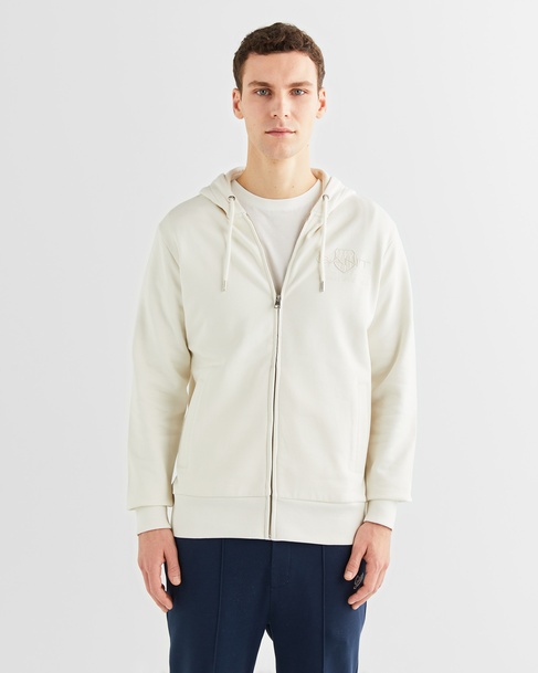  GANT Erkek Krem Regular Fit Kapüşonlu Logolu Sweatshirt