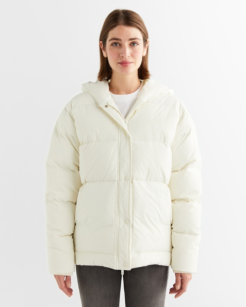  GANT Kadın Krem Kapüşonlu Kapitone Mont