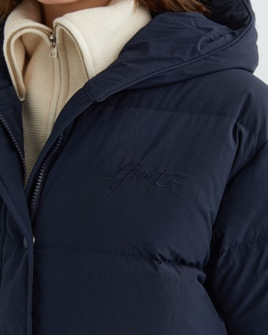  GANT Kadın Lacivert Kapüşonlu Kapitone Mont