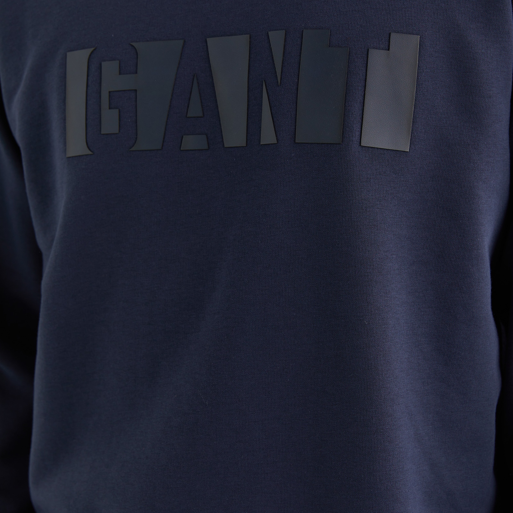 GANT Erkek Lacivert Relaxed Fit Bisiklet Yaka Logolu Sweatshirt