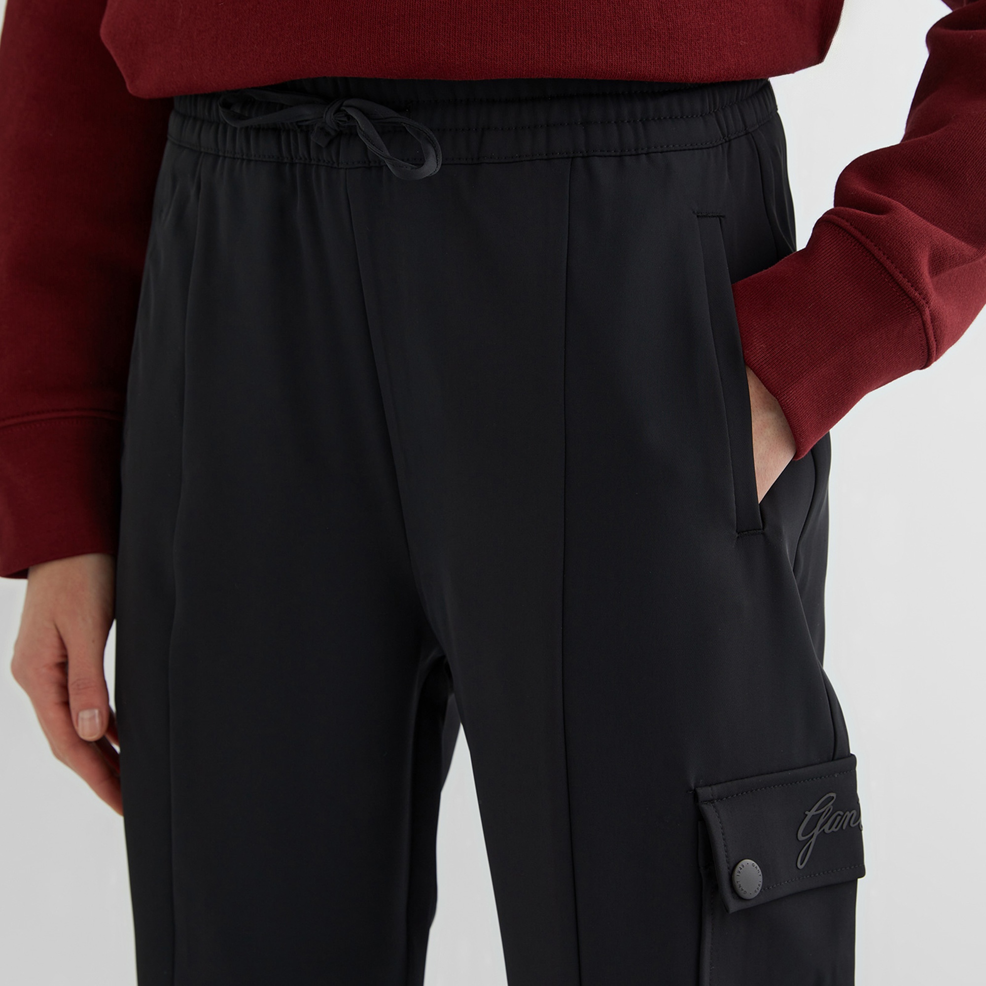 GANT Kadın Siyah Regular Fit Pantolon