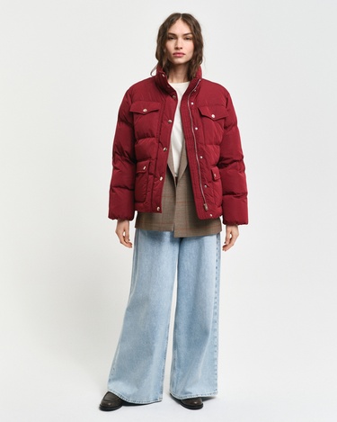  GANT Kadın Kırmızı Dik Yaka Mont