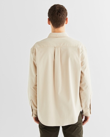  GANT Erkek Bej Relaxed Fit Düğmeli Yaka Gömlek