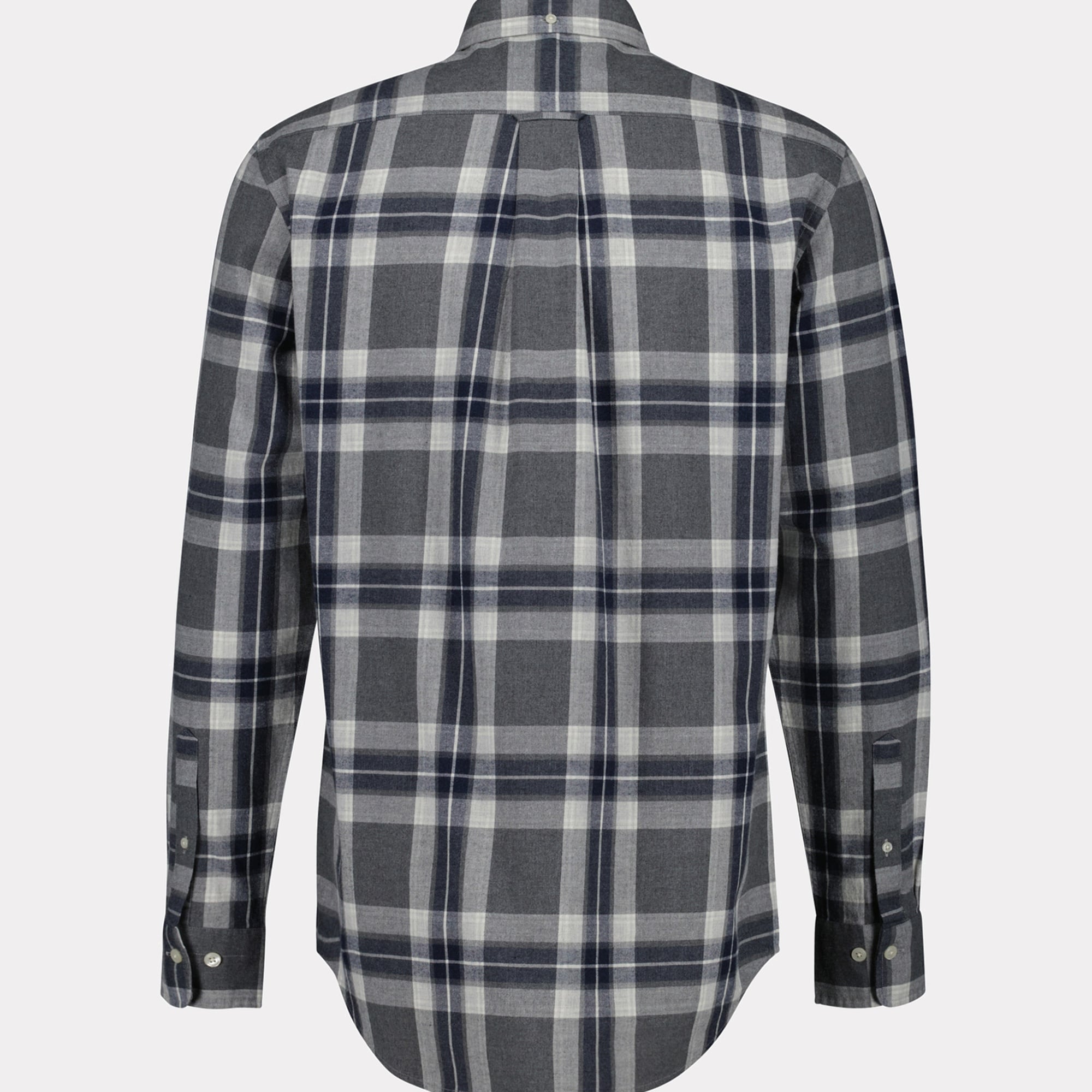 GANT Erkek Gri Regular Fit Düğmeli Yaka Kareli Gömlek