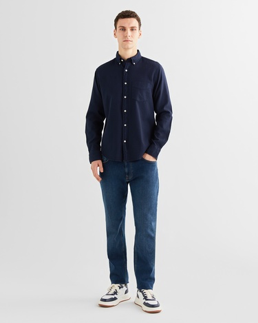  GANT Erkek Lacivert Regular Fit Düğmeli Yaka Gömlek