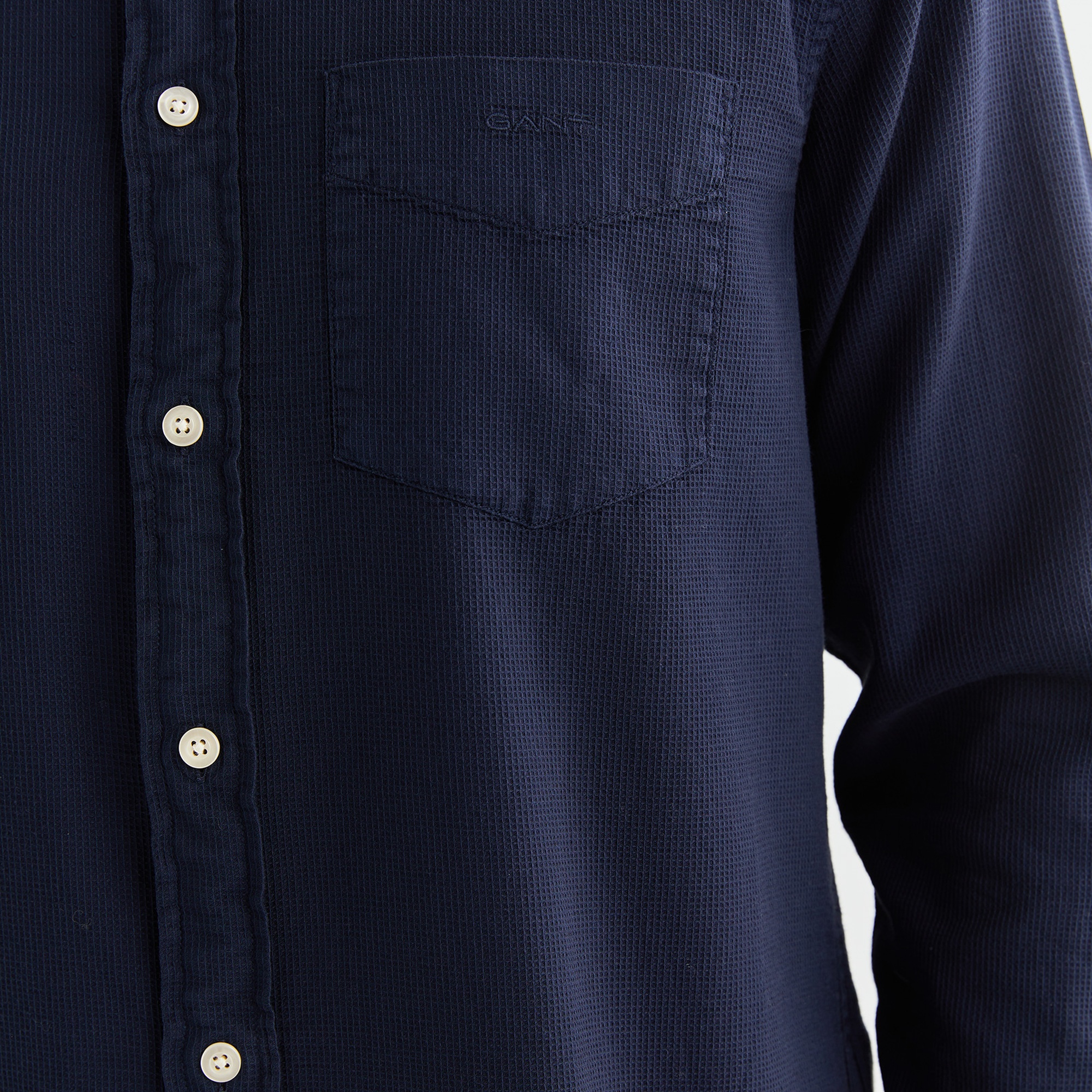 GANT Erkek Lacivert Regular Fit Düğmeli Yaka Gömlek
