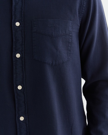  GANT Erkek Lacivert Regular Fit Düğmeli Yaka Gömlek