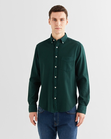  GANT Erkek Yeşil Regular Fit Düğmeli Yaka Gömlek