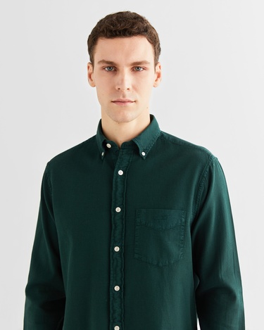  GANT Erkek Yeşil Regular Fit Düğmeli Yaka Gömlek