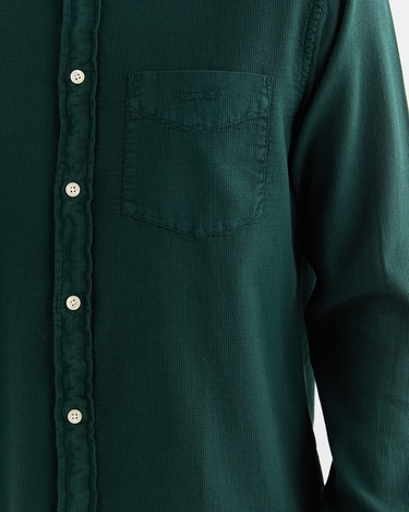  GANT Erkek Yeşil Regular Fit Düğmeli Yaka Gömlek